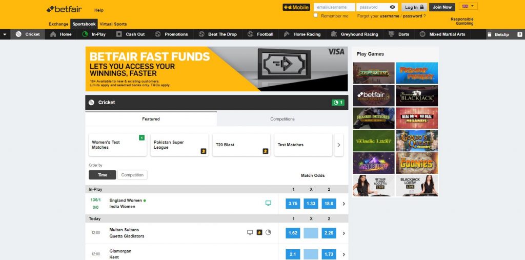 Reasons to Consider Betfair for Cricket Betting